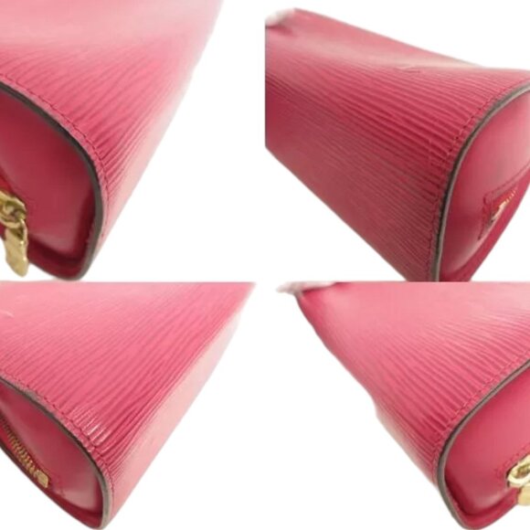 184222BR (L3) Louis Vuitton Clutch Bag Dauphine MM Red Epi Leather - Picture 10 of 13